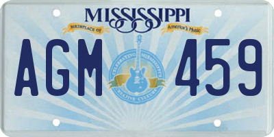 MS license plate AGM459