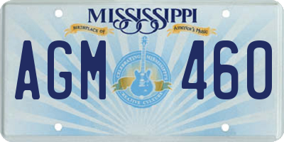 MS license plate AGM460