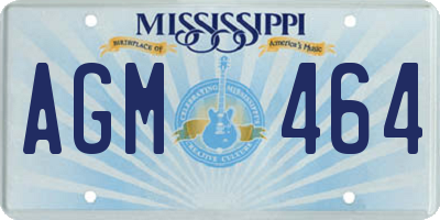 MS license plate AGM464