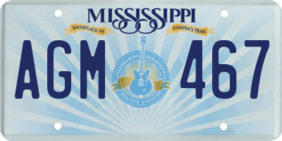 MS license plate AGM467