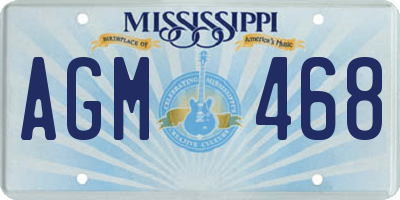 MS license plate AGM468