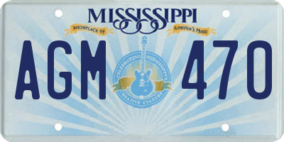 MS license plate AGM470