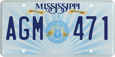 MS license plate AGM471