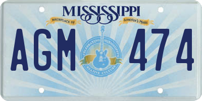 MS license plate AGM474