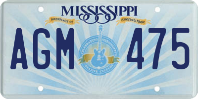 MS license plate AGM475