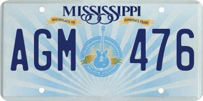 MS license plate AGM476