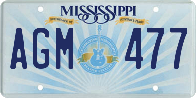 MS license plate AGM477