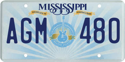 MS license plate AGM480