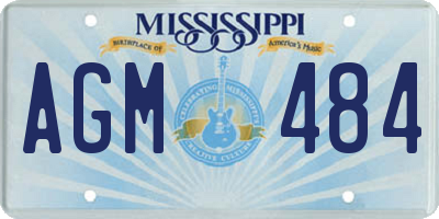 MS license plate AGM484