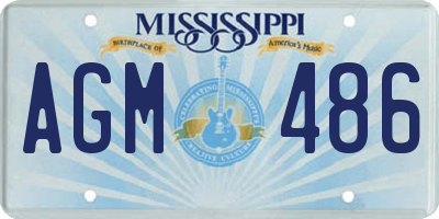 MS license plate AGM486