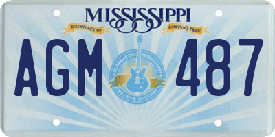 MS license plate AGM487