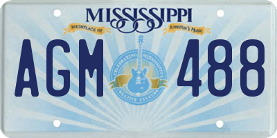 MS license plate AGM488