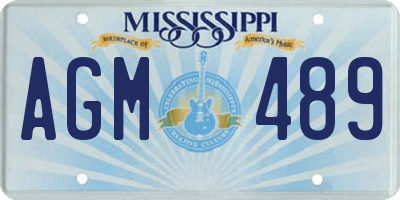 MS license plate AGM489