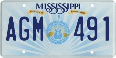 MS license plate AGM491