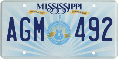 MS license plate AGM492