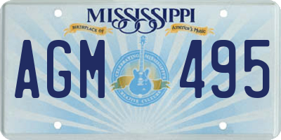 MS license plate AGM495