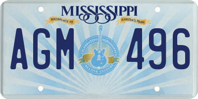 MS license plate AGM496