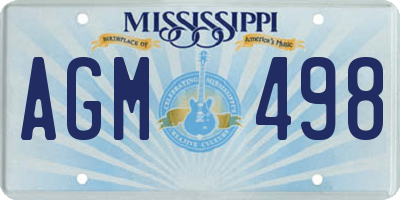 MS license plate AGM498