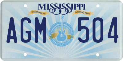 MS license plate AGM504
