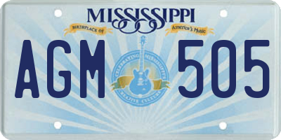 MS license plate AGM505