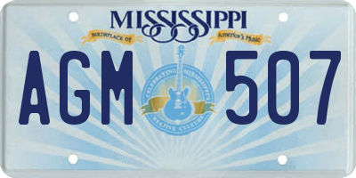MS license plate AGM507