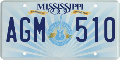 MS license plate AGM510
