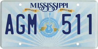 MS license plate AGM511