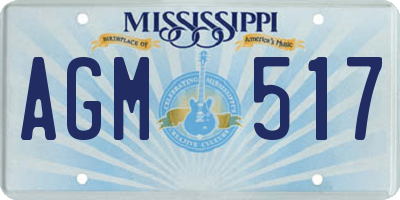 MS license plate AGM517