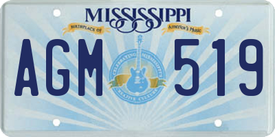 MS license plate AGM519