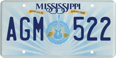 MS license plate AGM522