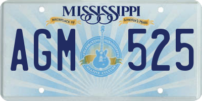 MS license plate AGM525