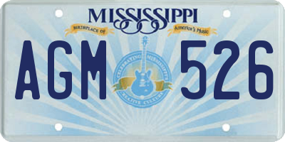 MS license plate AGM526