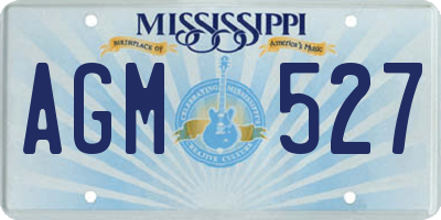 MS license plate AGM527