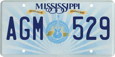 MS license plate AGM529