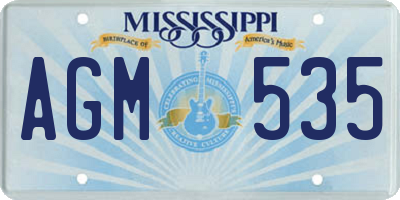 MS license plate AGM535