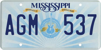 MS license plate AGM537