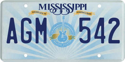 MS license plate AGM542