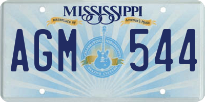 MS license plate AGM544