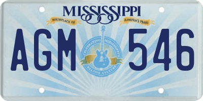 MS license plate AGM546