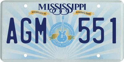 MS license plate AGM551
