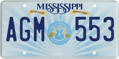 MS license plate AGM553