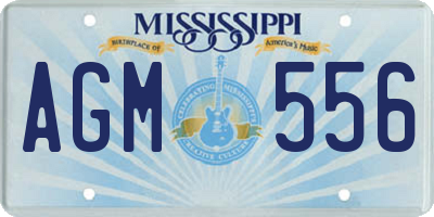 MS license plate AGM556