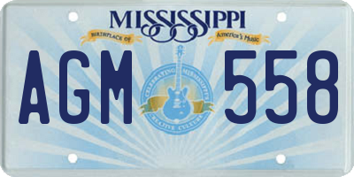 MS license plate AGM558