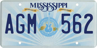 MS license plate AGM562