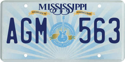 MS license plate AGM563