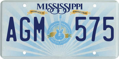 MS license plate AGM575