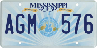 MS license plate AGM576