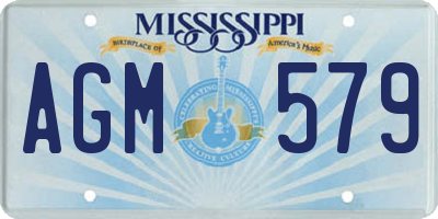 MS license plate AGM579