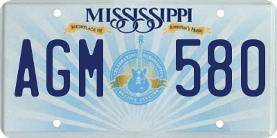 MS license plate AGM580