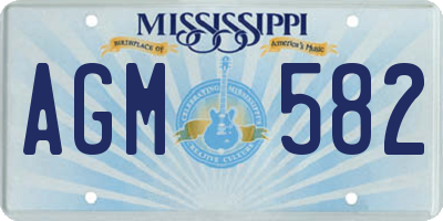 MS license plate AGM582